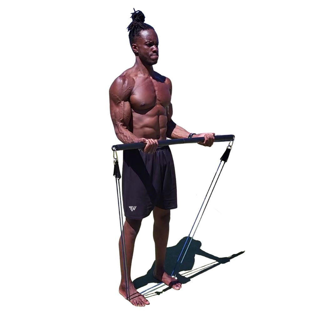 KRTOYUST Kit de Barre de Pilates,Kit Elastique Musculation,Barre Elastique  Musculation de Smart Workout pour Homme et Femme,Barre de Pilates pour